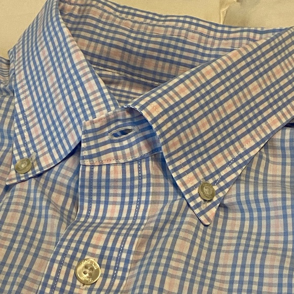 Vineyard Vines Classic Murray Shirt/Pink/Blue Lg - Picture 5 of 5